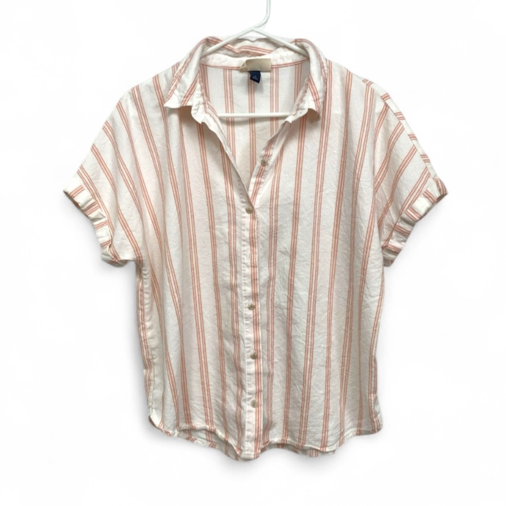 Universal Thread Button Up Top Women’s Medium Pin… - image 1